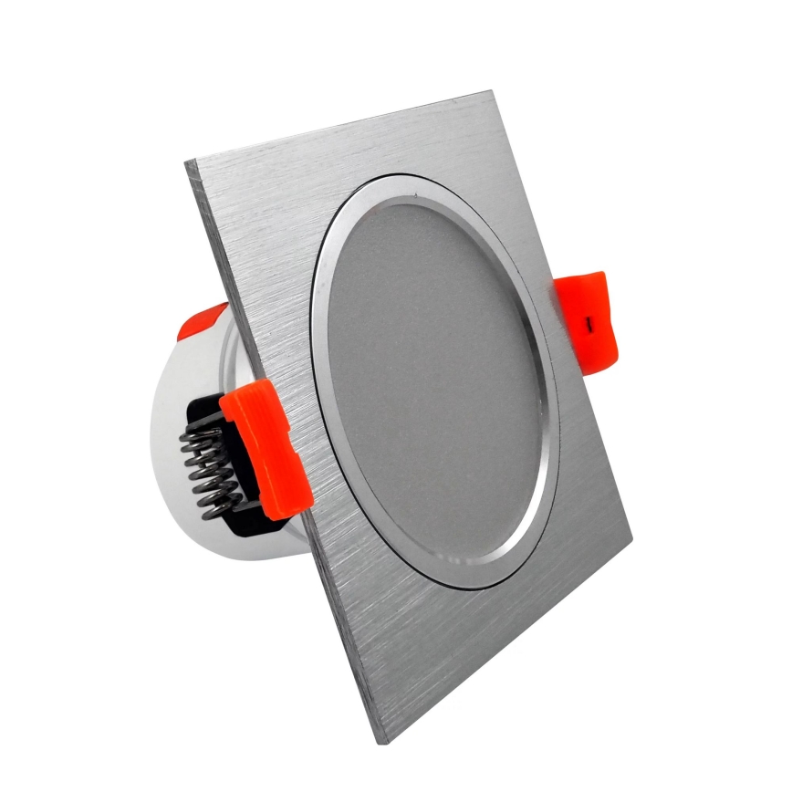 LED Ugradna svjetiljka VENUS LED/7W/230V srebrna uglate
