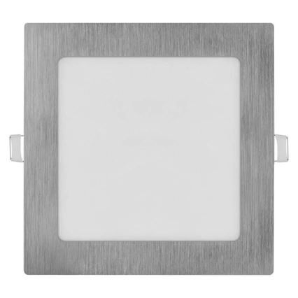 LED ugradna svjetiljka za spušteni strop NEXXO LED/12,5W/230V 3000/3500/4000K srebrna 17x17 cm