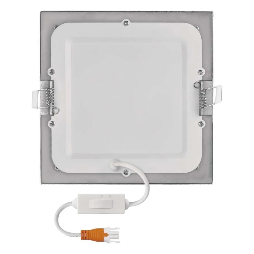 LED ugradna svjetiljka za spušteni strop NEXXO LED/12,5W/230V 3000/3500/4000K srebrna 17x17 cm