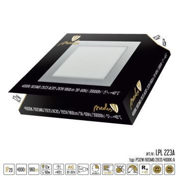 LED ugradni panel LED/12W