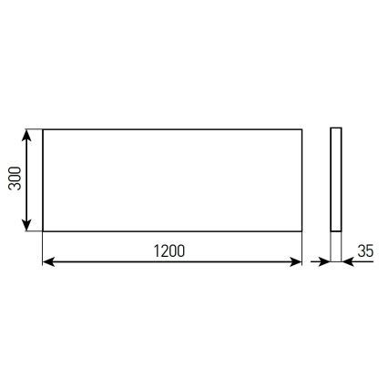 LED prigušivi ugradbeni kupaonski panel STELLA LED/28/32/36/40W/230V 30x120 cm CRI 90 IP44 bijela