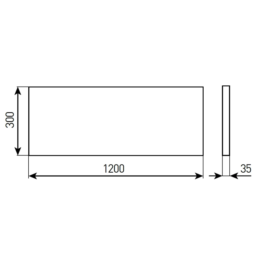 LED prigušivi ugradbeni kupaonski panel STELLA LED/28/32/36/40W/230V 30x120 cm CRI 90 IP44 bijela