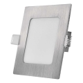LED ugradno stropno svjetlo NEXXO LED/7W/230V 3000/3500/4000K srebrno 12x12 cm