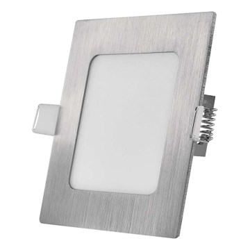 LED ugradno stropno svjetlo NEXXO LED/7W/230V 3000/3500/4000K srebrno 12x12 cm