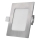 LED ugradno stropno svjetlo NEXXO LED/7W/230V 3000/3500/4000K srebrno 12x12 cm