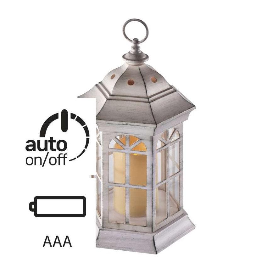 LED Ukrasni fenjer 1xLED/0,6W/3xAAA siva