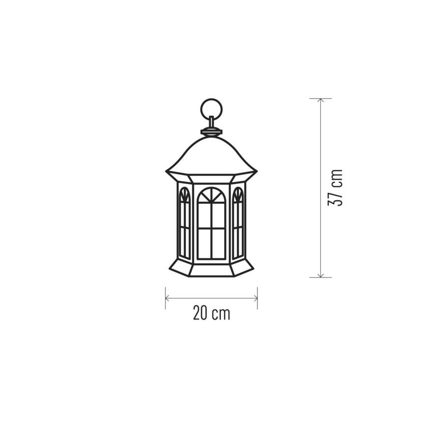 LED Ukrasni fenjer 1xLED/0,6W/3xAAA siva