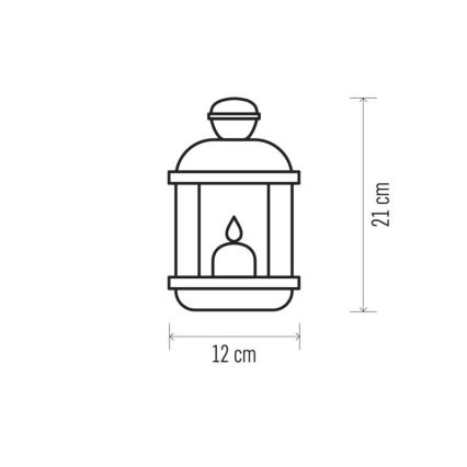 LED Ukrasni fenjer VINTAGE 1xLED/1,5W/3xAA