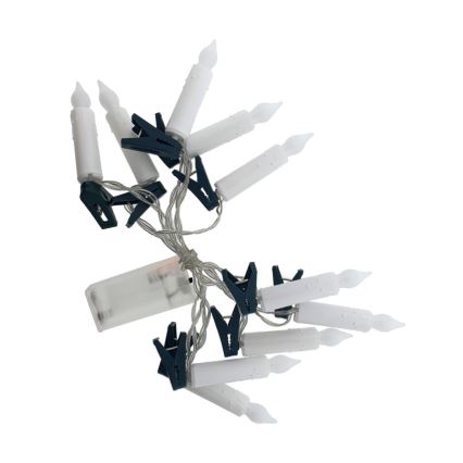 LED ukrasni niz 10xLED/2xAA 1,65 m topla bijela svijećice