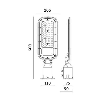 LED ulična svjetiljka BRELUXO LED/200W/230V 4000K IP65