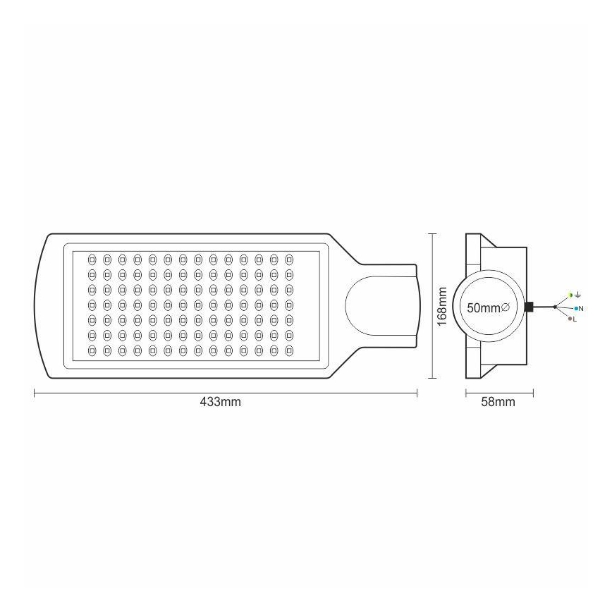 LED Ulična svjetiljka LED/100W/170-400V IP65 4000K