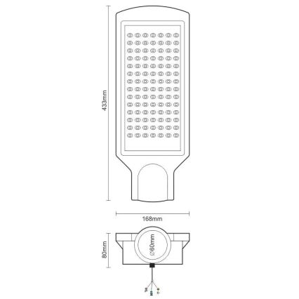 LED Ulična svjetiljka LED/100W/170-400V IP65