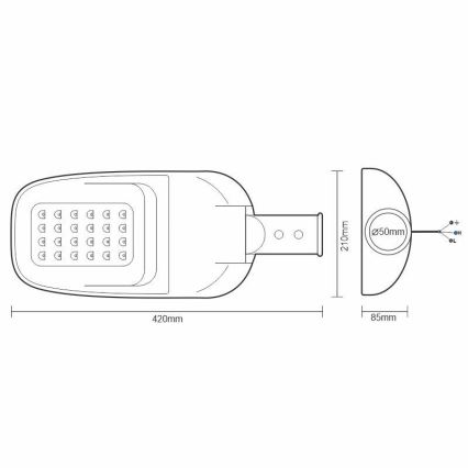 LED Ulična svjetiljka LED/40W/230V 5000K IP65