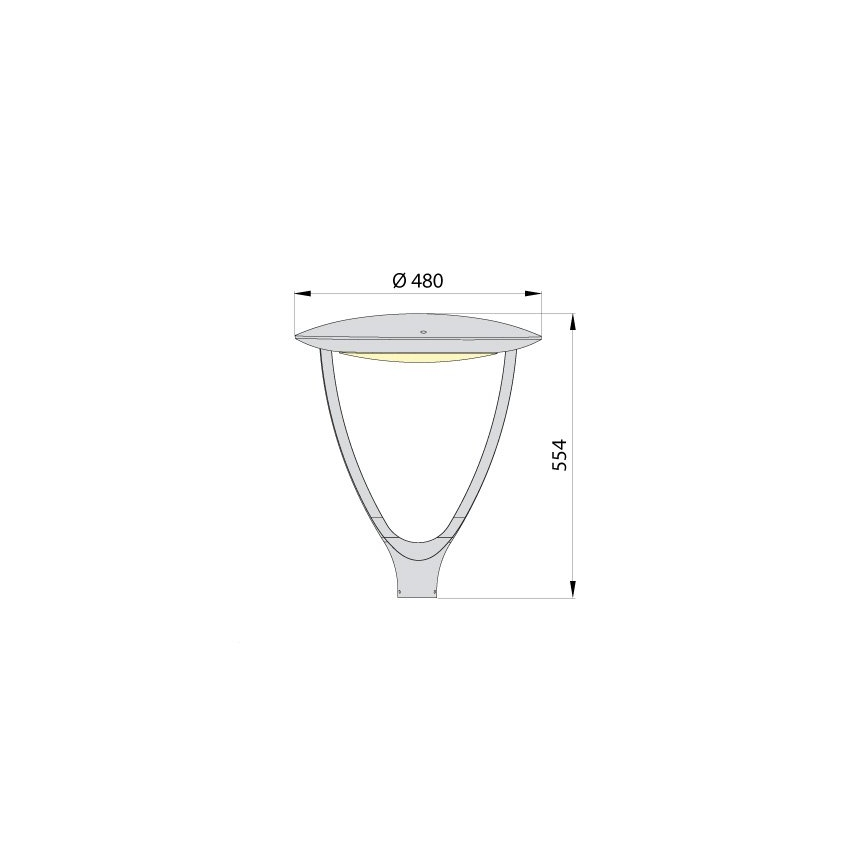 LED Ulična svjetiljka PARK SOFT LED/60W/230V 4000K IP65