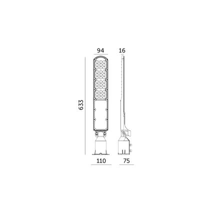 LED Ulična svjetiljka sa senzorom za dan/noć CYOTO LED/100W/230V IP65 4000K