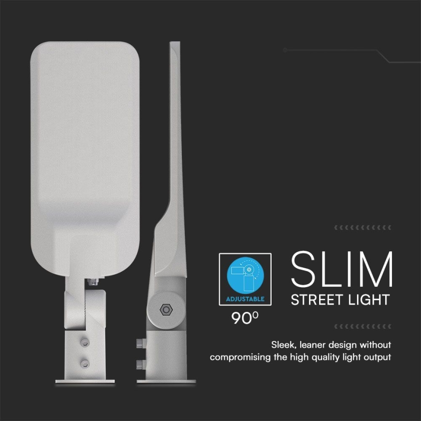 LED Ulična svjetiljka sa senzorom za dan/noć SAMSUNG CHIP LED/100W/230V 4000K IP65 siva