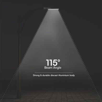 LED Ulična svjetiljka sa senzorom za dan/noć SAMSUNG CHIP LED/100W/230V 4000K IP65 siva