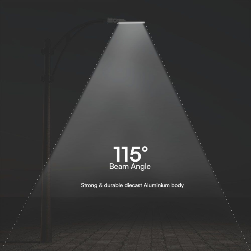 LED Ulična svjetiljka sa senzorom za dan/noć SAMSUNG CHIP LED/100W/230V 4000K IP65 siva