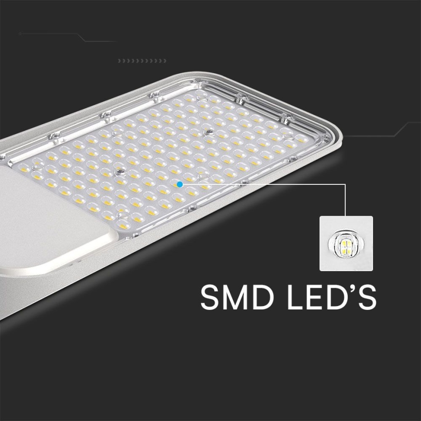 LED Ulična svjetiljka sa senzorom za dan/noć SAMSUNG CHIP LED/100W/230V 4000K IP65 siva