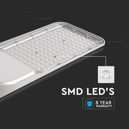 LED Ulična svjetiljka sa senzorom za dan/noć SAMSUNG CHIP LED/100W/230V 6500K IP65 siva