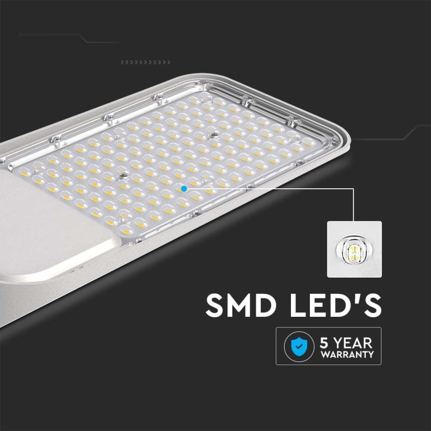 LED Ulična svjetiljka sa senzorom za dan/noć SAMSUNG CHIP LED/100W/230V 6500K IP65 siva