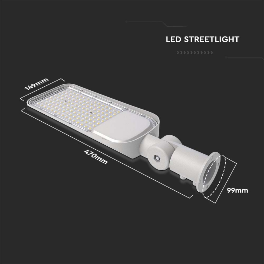 LED Ulična svjetiljka SAMSUNG CHIP LED/100W/230V 4000K IP65 siva