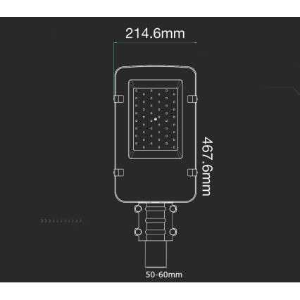 LED Ulična svjetiljka SAMSUNG CHIP LED/50W/230V 4000K IP65