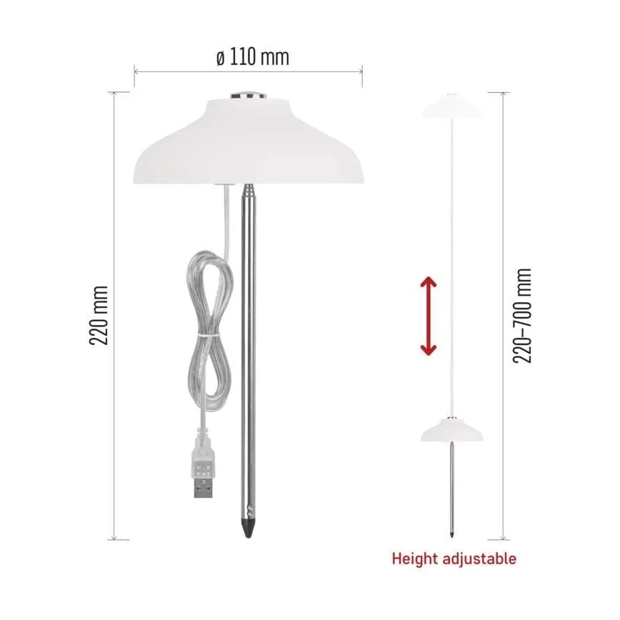LED unutarnja svjetiljka za uzgoj biljaka GROW LED/5W/5V