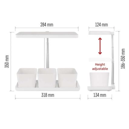 LED unutarnja svjetiljka za uzgoj biljaka GROW LED/7W/5V s mogućnošću prigušivanja