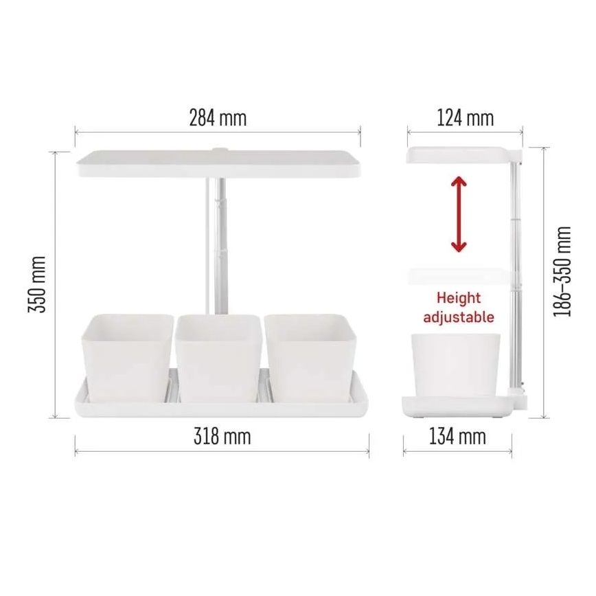 LED unutarnja svjetiljka za uzgoj biljaka GROW LED/7W/5V s mogućnošću prigušivanja