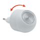 LED Utična orijentacijska svjetiljka sa senzorom za dan/noć LED/1W/230V
