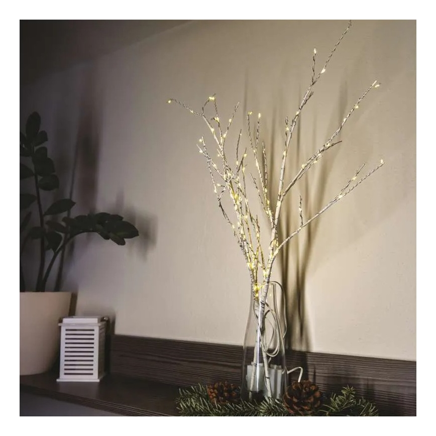LED vanjska božićna dekoracija 100xLED/3xAA topla bijela IP44