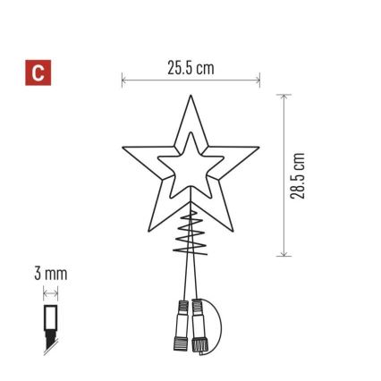 LED Vanjska božićna dekoracija 30xLED/4W/30V IP44 hladno bijela