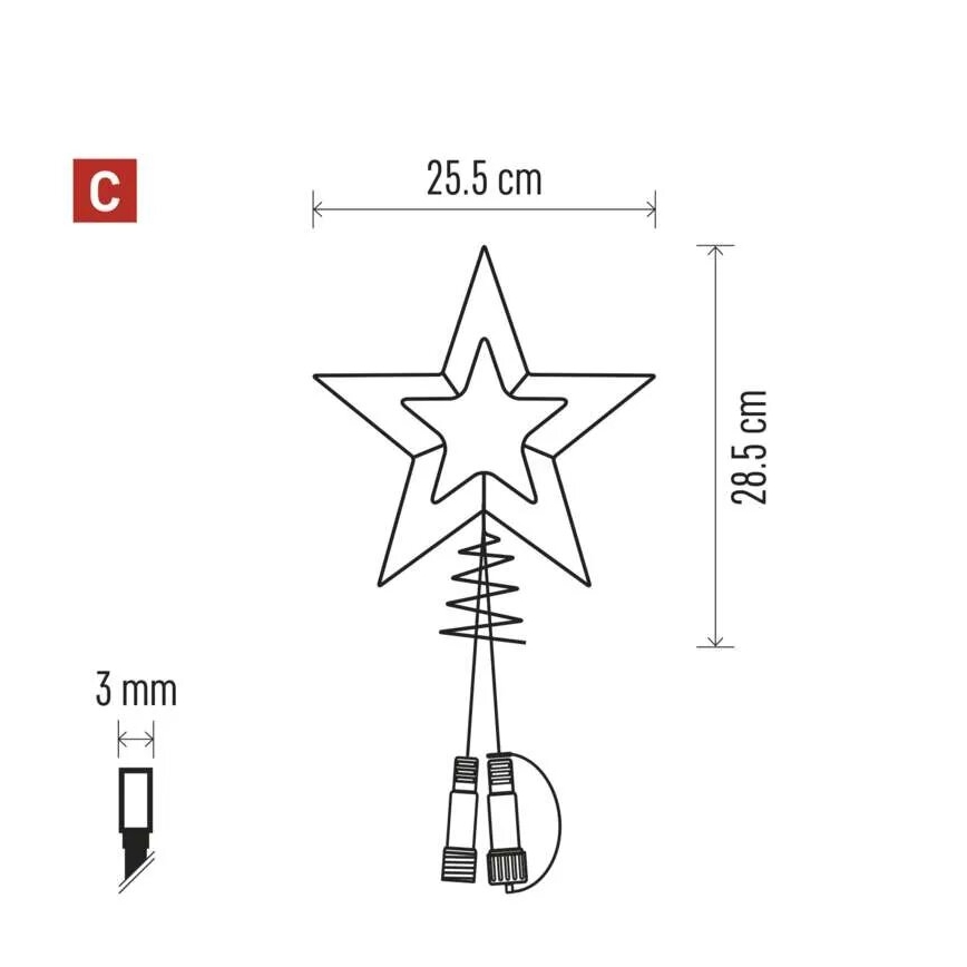 LED Vanjska božićna dekoracija 30xLED/4W/30V IP44 toplo bijela