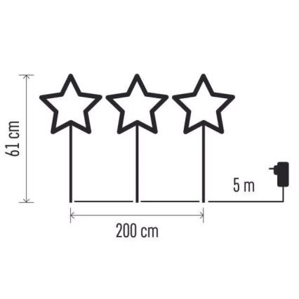 LED Vanjska božićna dekoracija 402xLED/3,6W/4,5/230V IP44 topla bijela