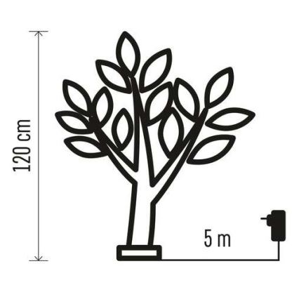 LED Vanjska Božićna dekoracija 48xLED/3,6W/230V IP44