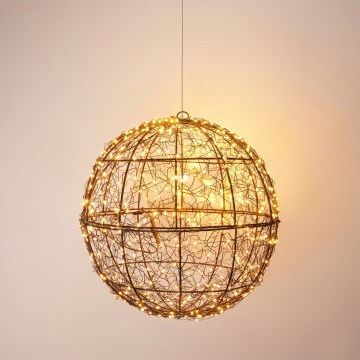 LED Vanjska božićna dekoracija 500xLED/230V Ø 35 cm IP44 topla bijela kugla/crna