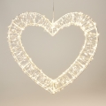 LED vanjska božićna dekoracija 500xLED/6W/230V 36 cm IP44 topla bijela srce/bijela