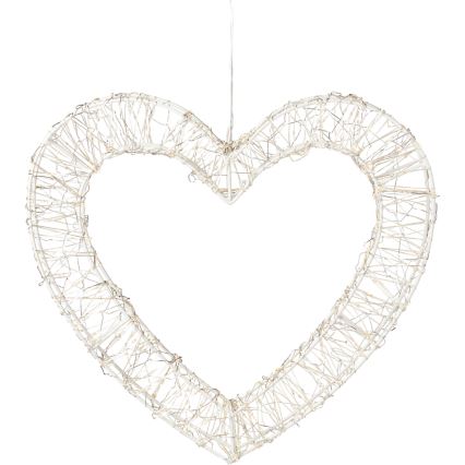 LED vanjska božićna dekoracija 500xLED/6W/230V 36 cm IP44 topla bijela srce/bijela