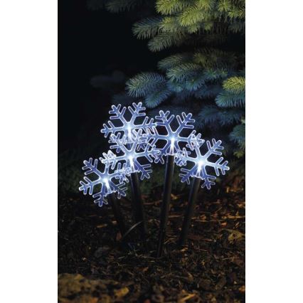 LED Vanjska Božićna dekoracija 5xLED/3xAA IP44 pahuljice