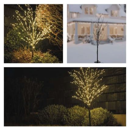 LED Vanjska božićna dekoracija 600xLED/3,8W/230V 120 cm topla bijela IP44