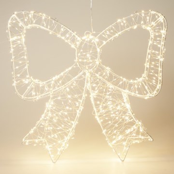 LED Vanjska božićna dekoracija 720xLED/6W/230V 46 cm IP44 topla bijela mašna/bijela