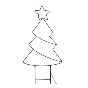 LED vanjska božićna dekoracija 85xLED/3xAA IP44 topla bijela božićno drvce