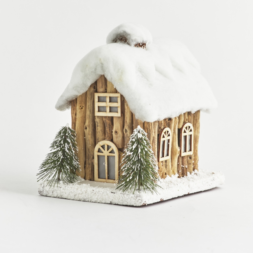 LED vanjska božićna dekoracija kućica 4xLED/2xAA IP44