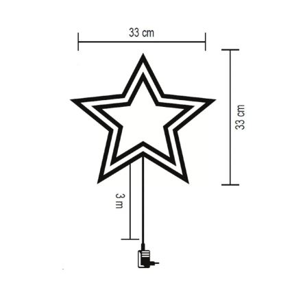 LED Vanjska božićna dekoracija za prozor 35xLED/230V IP44 toplo bijela/zvijezda