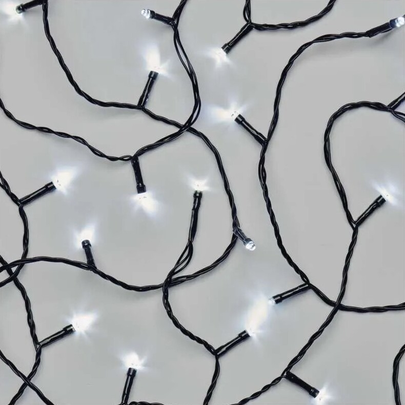 LED Vanjska božićna girlanda 80xLED/3xAA 6,1m IP44 hladno bijela
