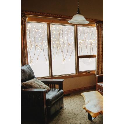 LED Vanjska božićna zavjesa CURTAIN 360xLED/3,6W/230V 2x2 m IP44 topla bijela