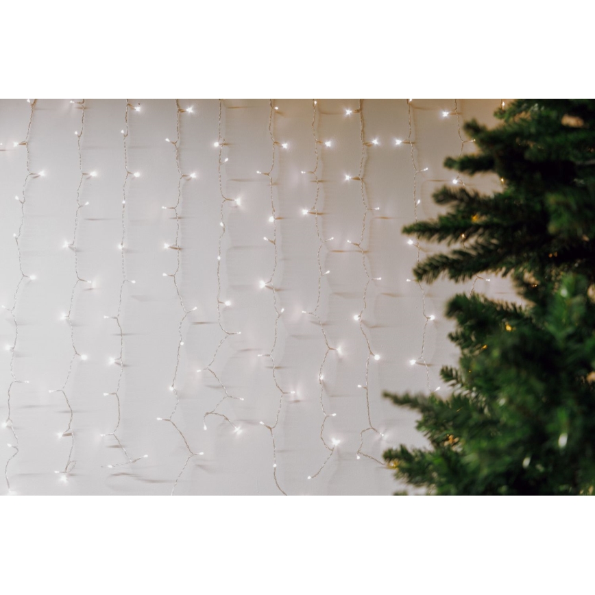 LED Vanjska božićna zavjesa CURTAIN 480xLED/8,4W/230V 3x3 m IP44 hladna bijela