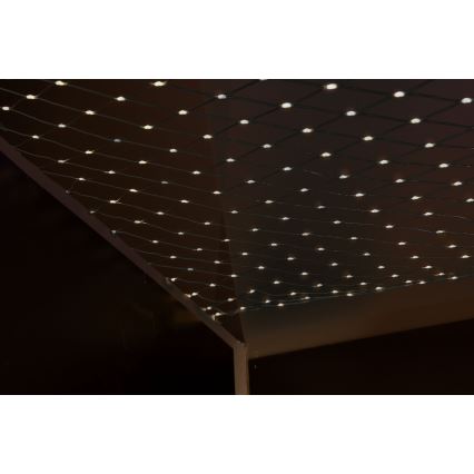 LED Vanjska božićna zavjesa NET 240xLED/7,2W/230V 1,5x2 m IP44 topla bijela