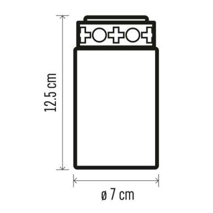 LED Vanjska dekoracija 1xLED/2xC IP44 crvena